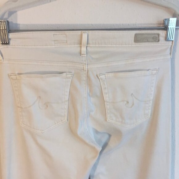 AG Adriano Goldschmeid The Stilt Cigarette Leg Ivory Jeans 27R - Picture 5 of 5
